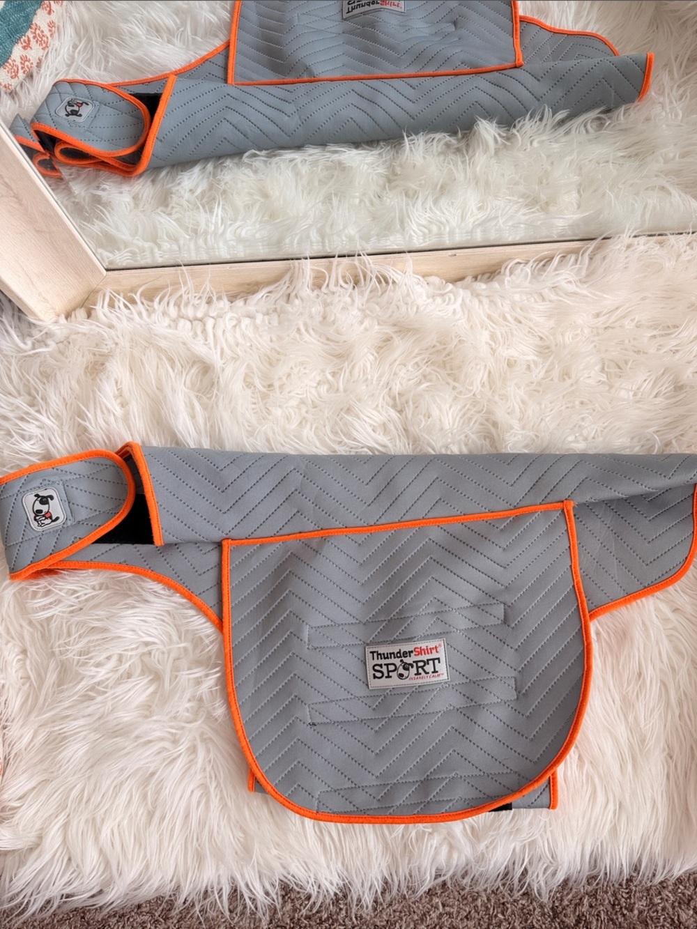 Thundershirt Sport Gray with Orange Trim Calming Dog Wrap